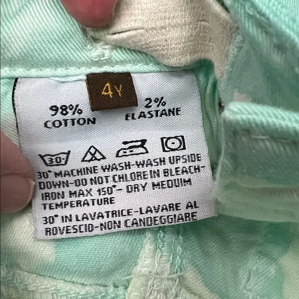Notify Acid Green Hellabora Short denim size 4 NWT